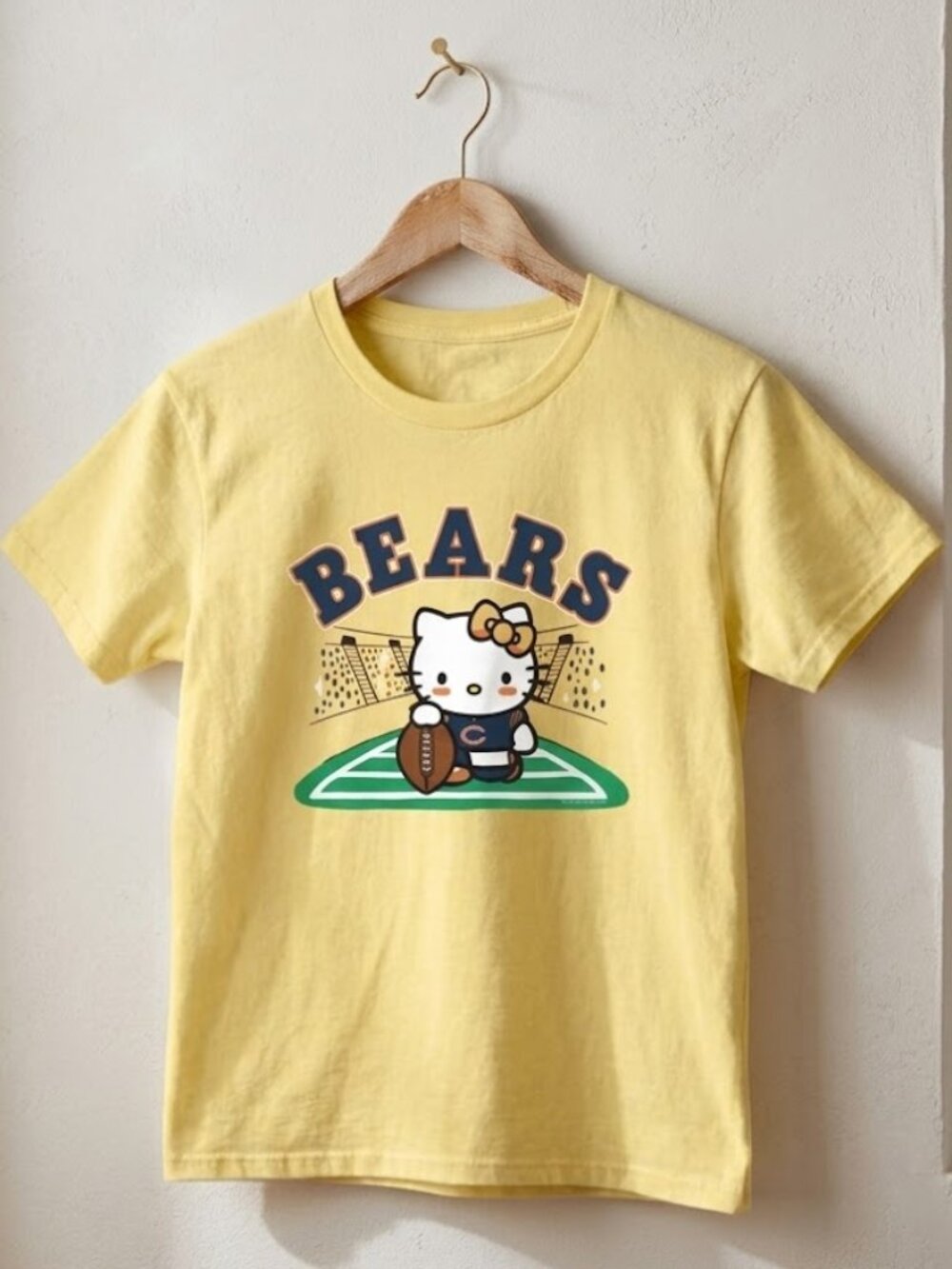 Hello Kitty Bears Graphic Tee, Cute Football Shirt, Retro Y2K Aesthetic